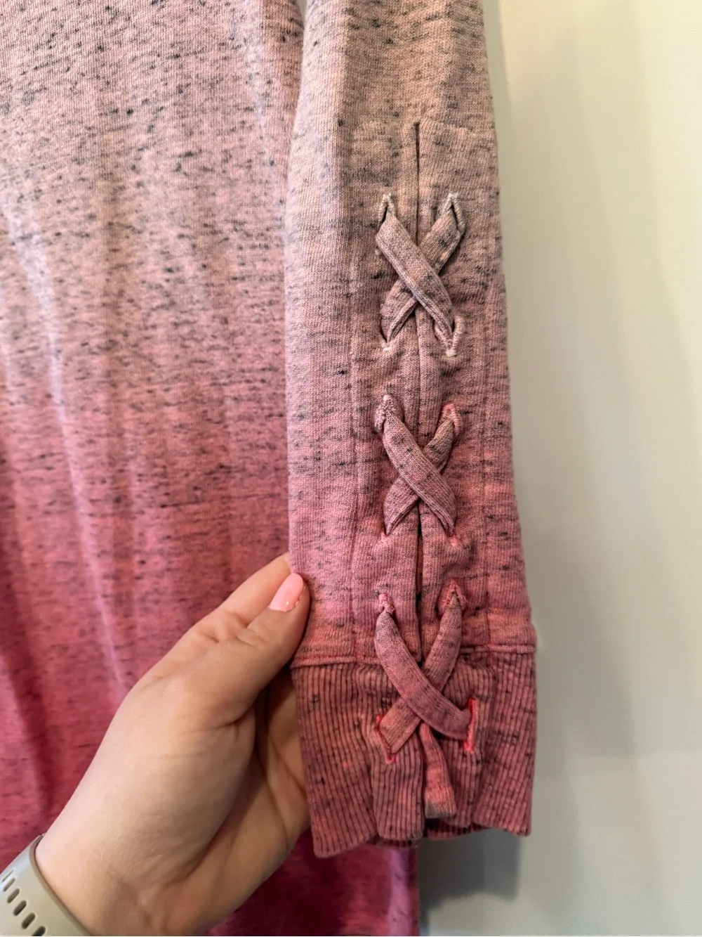 Justice Pink Speckled Knit Top